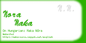 nora maka business card